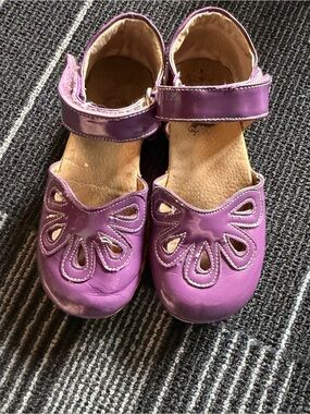 Livie & Luca Petals Girls Purple Mary Jane Dress Shoes